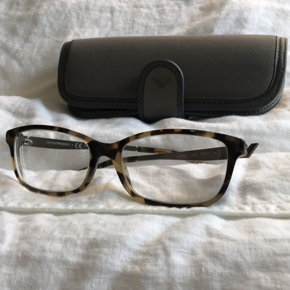 Emporia Armani tortoise eyeglasses with case